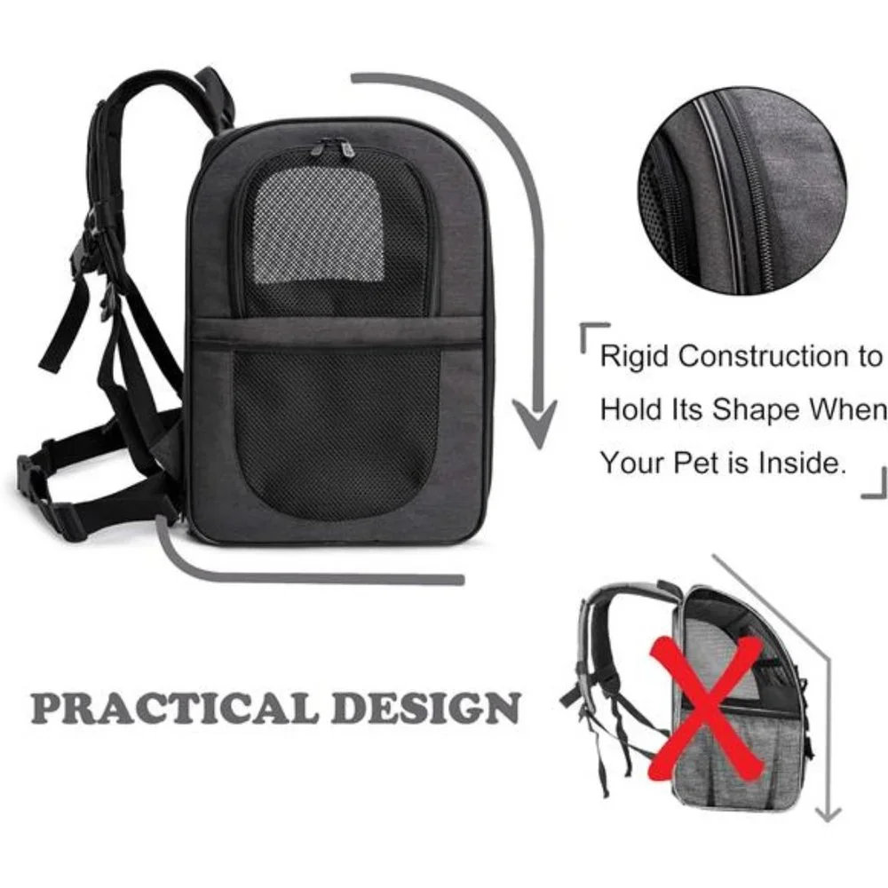 Pet Carrier Backpack for Large/Small Cats and Dogs, Puppies, Safety Features